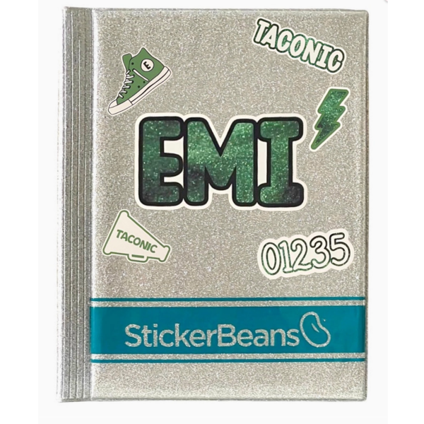 Silver & Teal Sticker Beans Collector's Book