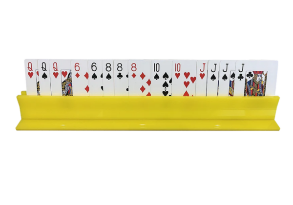 Yellow Canasta Card Holder Rack