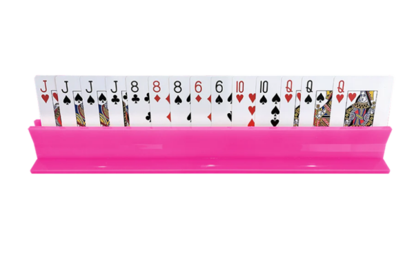 Pink Canasta Card Holder Rack