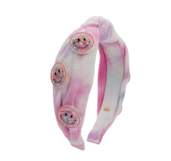 Confetti Smile Charms Terry Tie Dye Knot Headband