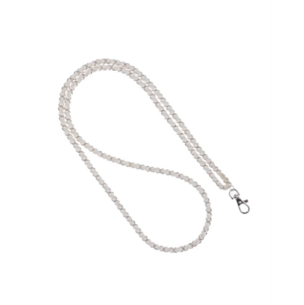 Summer White Silver Crossbody Phone Chain